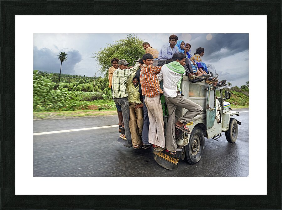 India Rajasthan. Busy transportation Picture Frame print