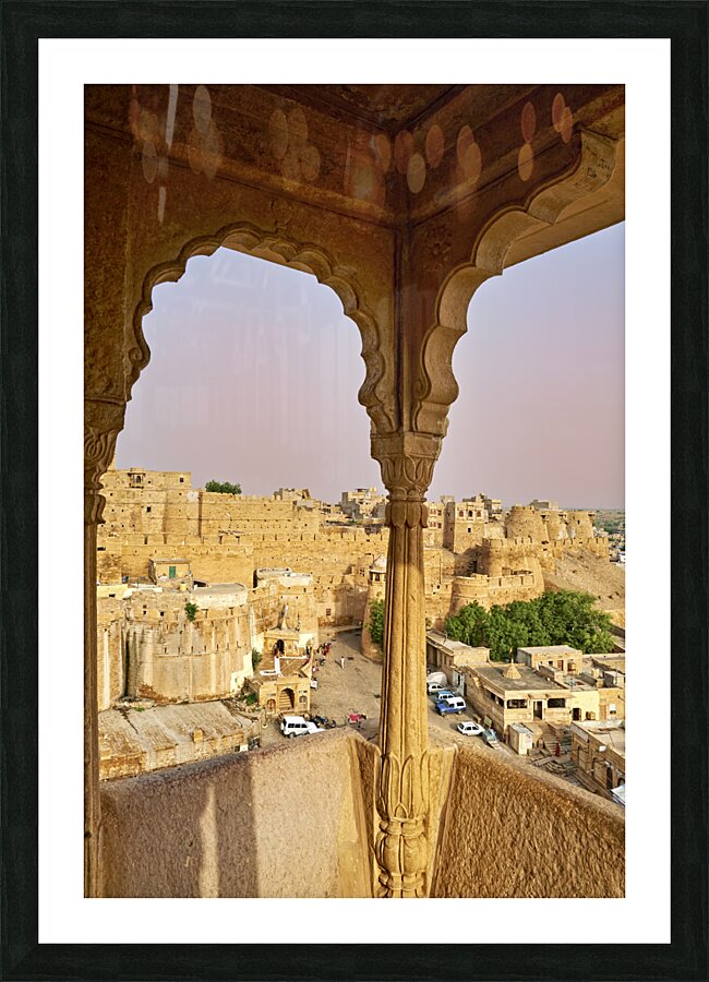 India Rajasthan jaisalmer. The walls at sunset Picture Frame print
