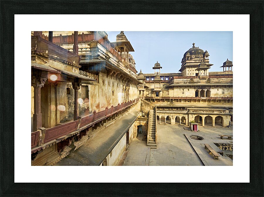 India Madhya Pradesh Orchha. The Fort Complex Picture Frame print