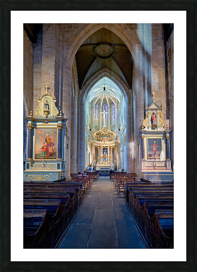 Dinan Brittany France. Basilica of St Saviour Picture Frame print