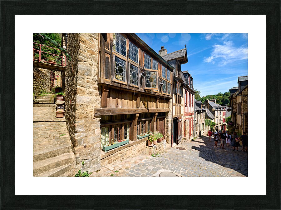 Dinan Brittany France. Timber houses Picture Frame print