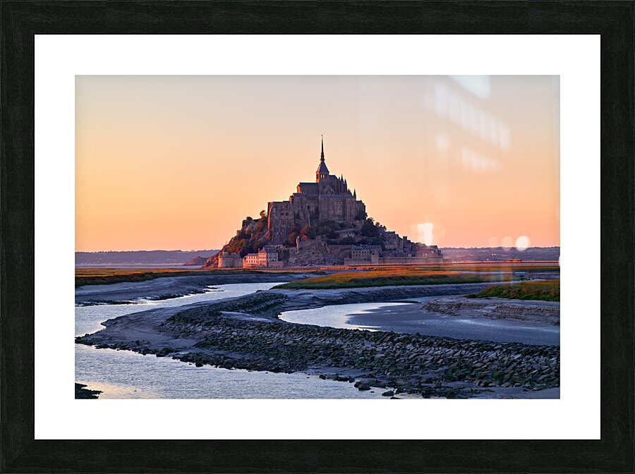 Mont Saint Michel Normandy France at dusk Picture Frame print