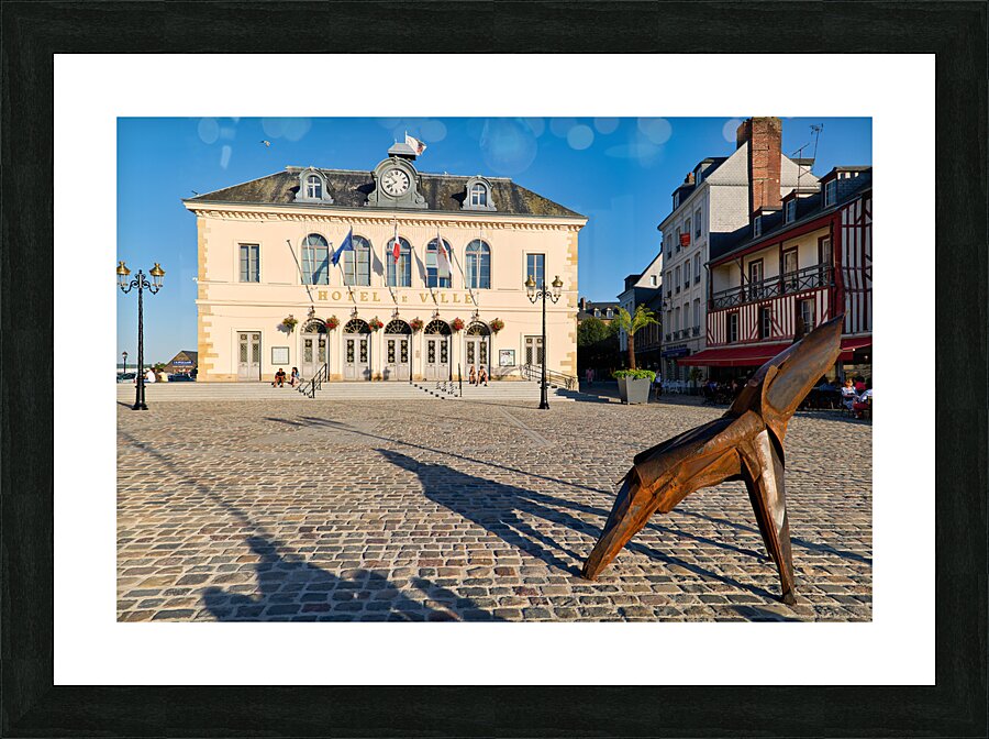 Honfleur Normandy France. The town Hall Hotel de Ville Picture Frame print