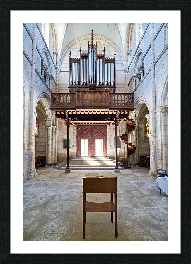 Chablis Burgundy France. Collegiale Saint Martin church Picture Frame print