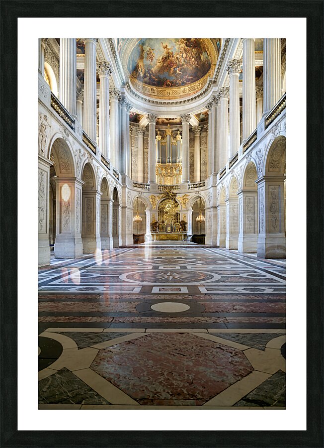 The Palace of Versailles. Paris France. The Royal Chapel Picture Frame print