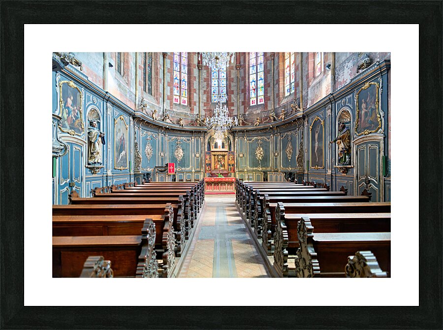 Strasbourg Alsace France. The protestant church Saint Pierre le Jeune Picture Frame print