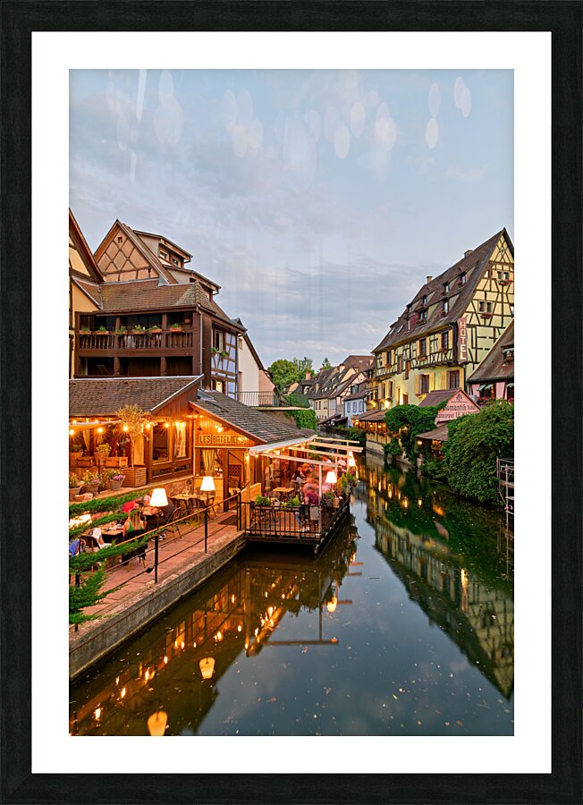 Colmar Alsace France. Alsace Wine Route. The timber framed houses in Petite Venise Picture Frame print