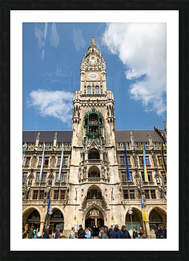 Germany Bavaria Munich. The town hall Rathaus. Marienplatz. Marys square Picture Frame print
