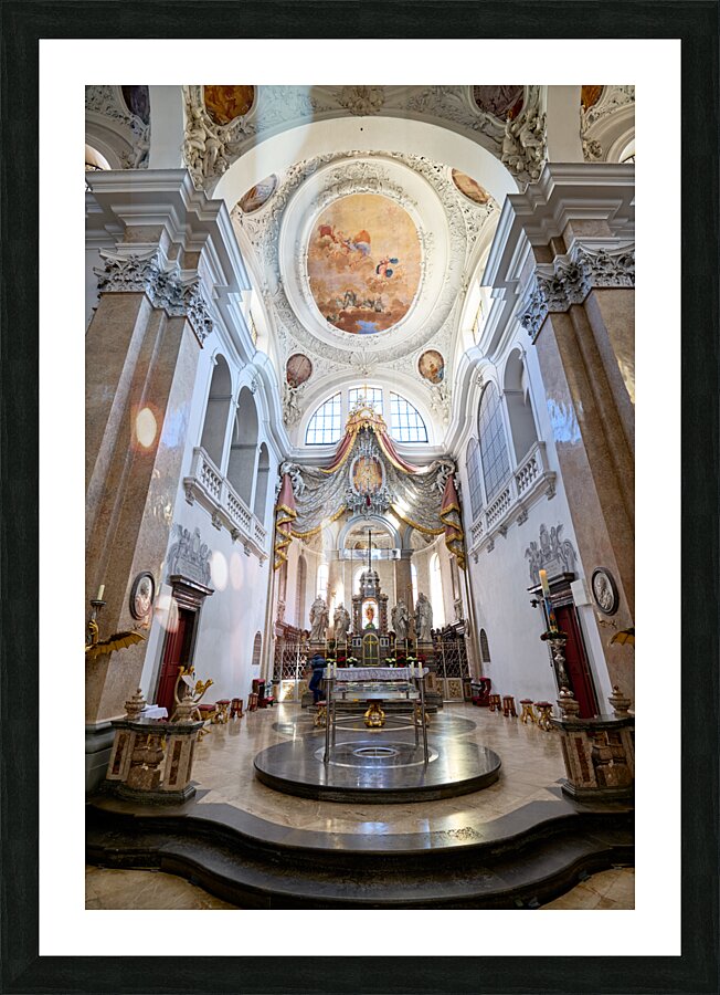 Germany Bavaria Romantic Road. Fussen. The parish church of St. Mang Picture Frame print