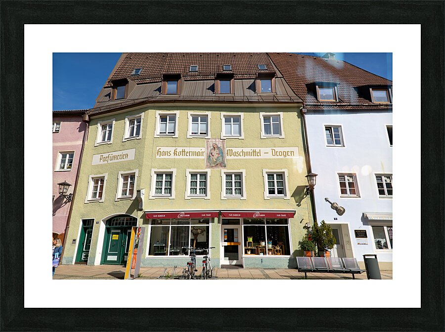 Germany Bavaria Romantic Road. The historical buildings of Fussen. Picture Frame print