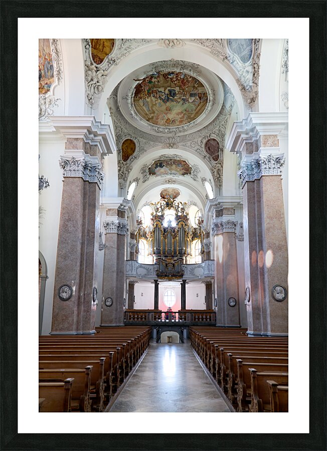 Germany Bavaria Romantic Road. Fussen. The parish church of St. Mang Picture Frame print
