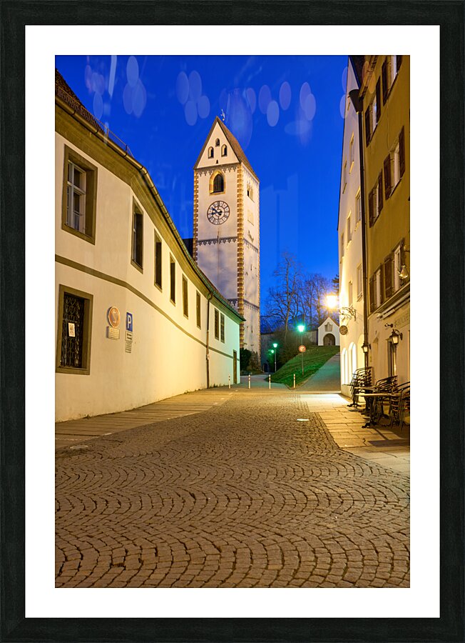 Germany Bavaria Romantic Road. Fussen. The parish church of St. Mang Picture Frame print