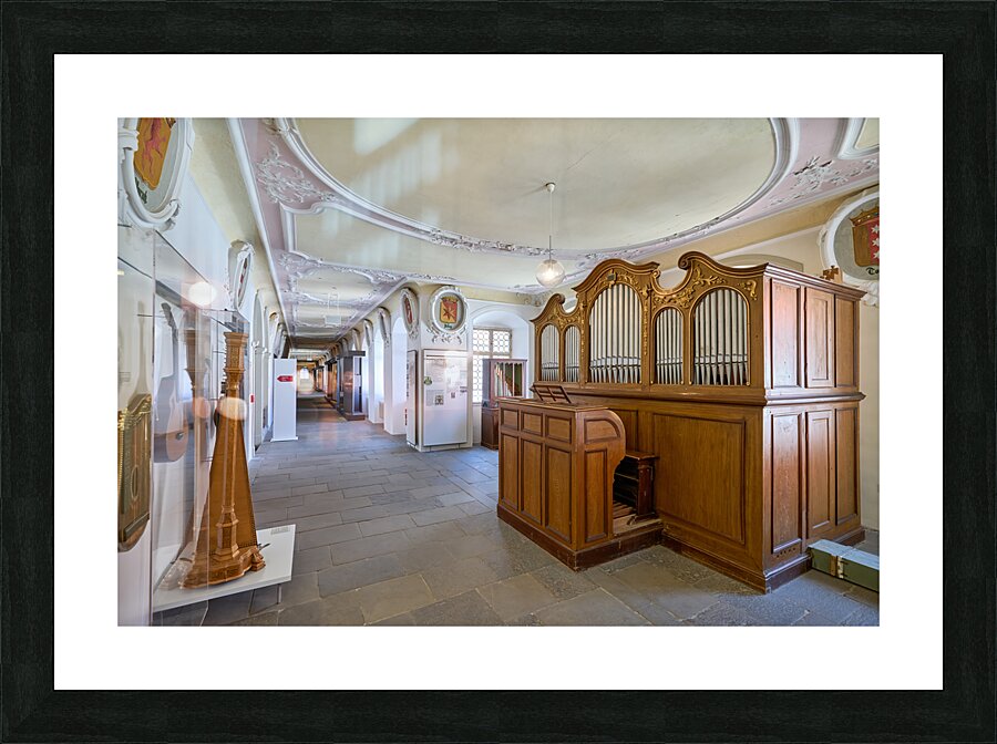 Germany Bavaria Romantic Road. Fussen. St. Mang Abbey. Musical instruments instruments Picture Frame print