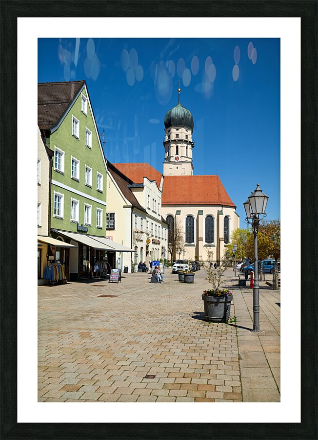 Germany Bavaria Romantic Road. Schongau. Mariae Himmelfahrt church Picture Frame print