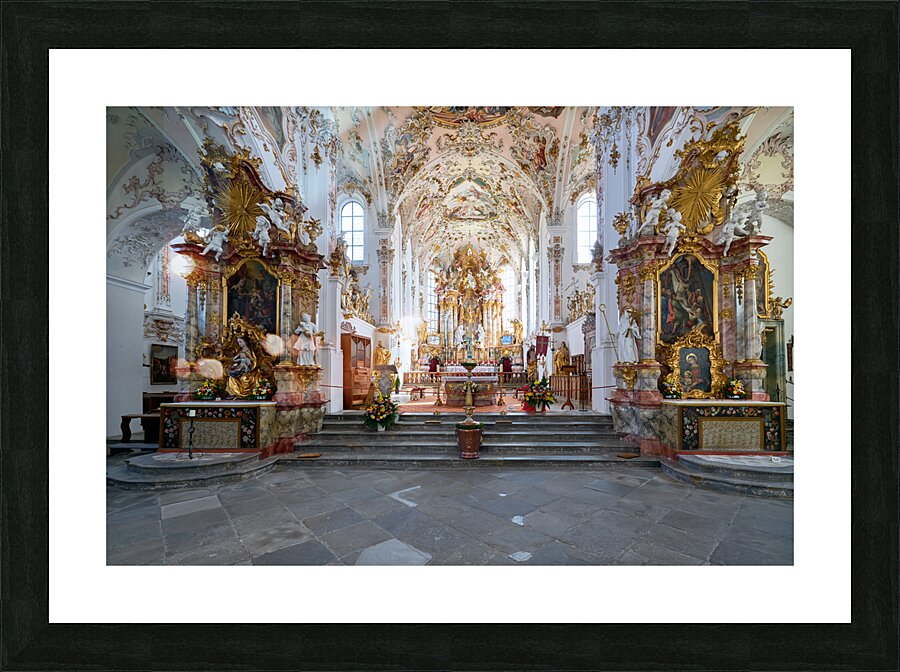Germany Bavaria Romantic Road. Rottenbuch. Maria Geburt Church Picture Frame print