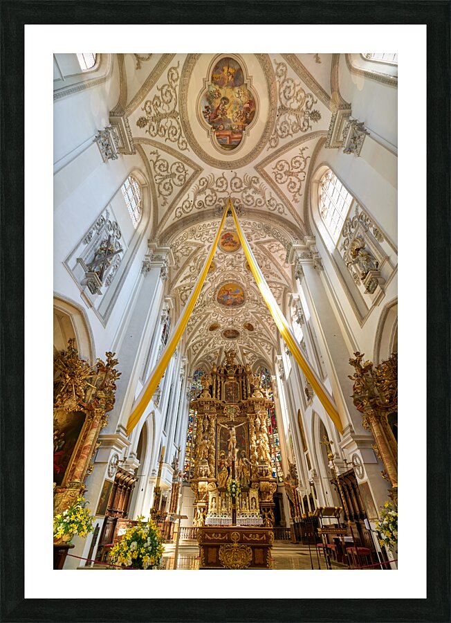 Germany Bavaria Romantic Road. Landsberg am Lech. Church of the Assumption of Mary Maria Himmelfahrt Picture Frame print