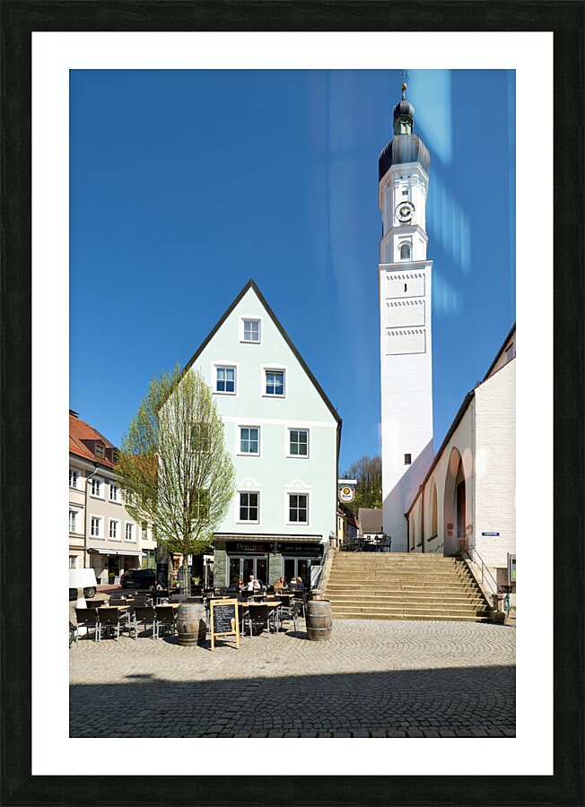 Germany Bavaria Romantic Road. Landsberg am Lech. Church of the Assumption of Mary Maria Himmelfahrt Picture Frame print