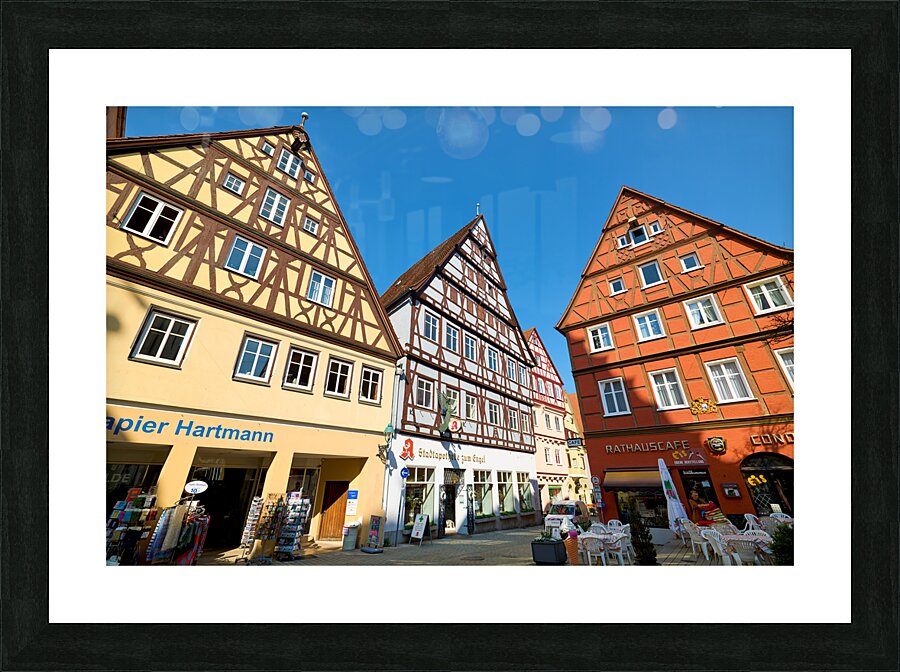 Germany Bavaria Romantic Road. The centre of Nordlingen. Historische Altstadt Picture Frame print