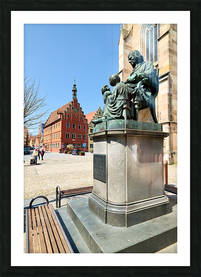 Germany Bavaria Romantic Road. Historische Altstadt Dinkelsbuhl. Old Town Picture Frame print