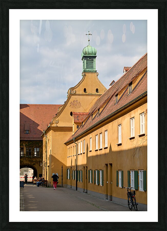 Germany Bavaria Romantic Road. Augsburg. Fuggerei the worlds oldest public housing complex still in use Picture Frame print
