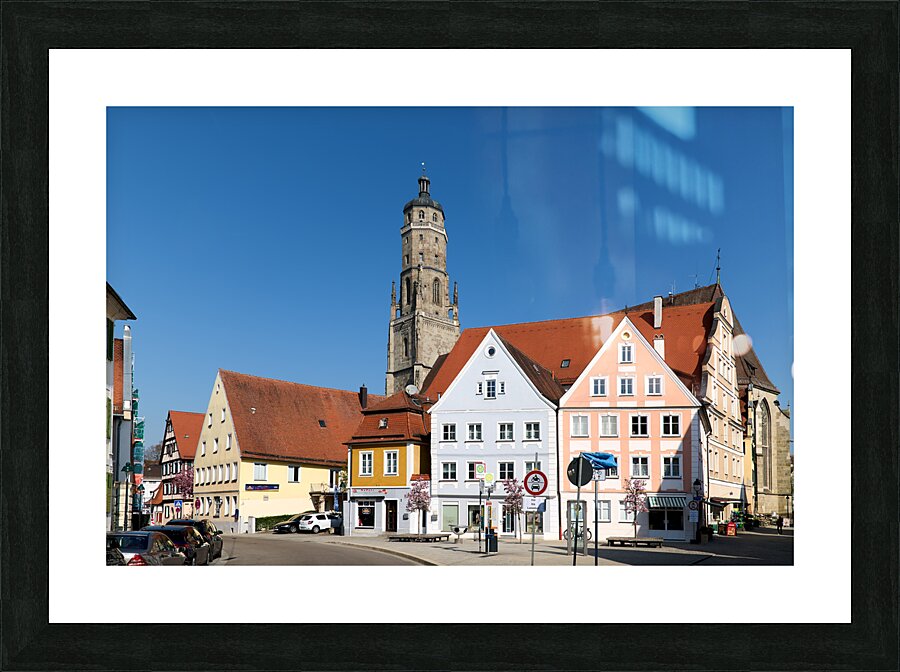 Germany Bavaria Romantic Road. The centre of Nordlingen Picture Frame print