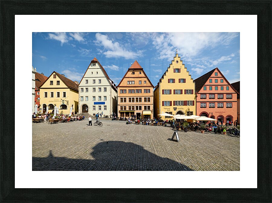 Germany Bavaria Romantic Road. Rothenburg ob der Tauber. Market Square. marktplatz Picture Frame print