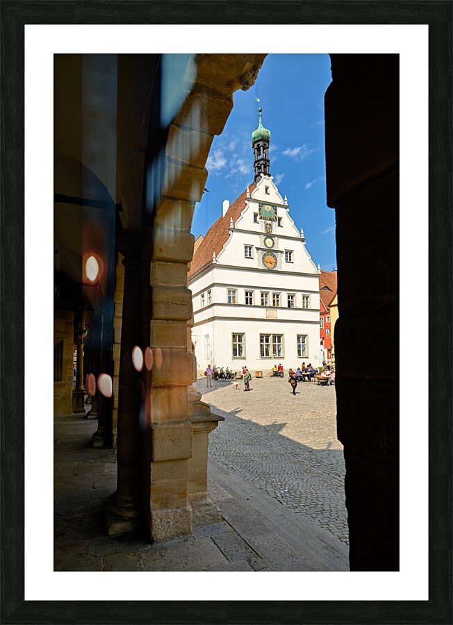 Germany Bavaria Romantic Road. Rothenburg ob der Tauber. Market Square. marktplatz Picture Frame print
