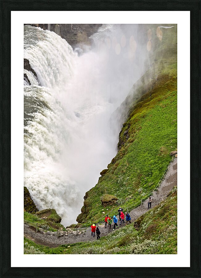 Gullfoss waterfalls. Gullfoss is a waterfall located in the canyon of the Hvítá river in southwest Iceland. Picture Frame print