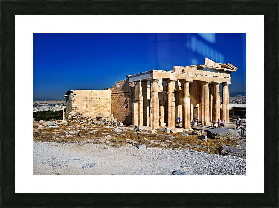 Athens Greece. Propylaea the gate at the entrance of the Acropolis Picture Frame print