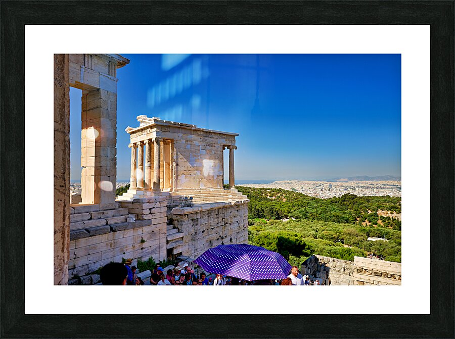 Athens Greece. Propylaea the gate at the entrance of the Acropolis Picture Frame print