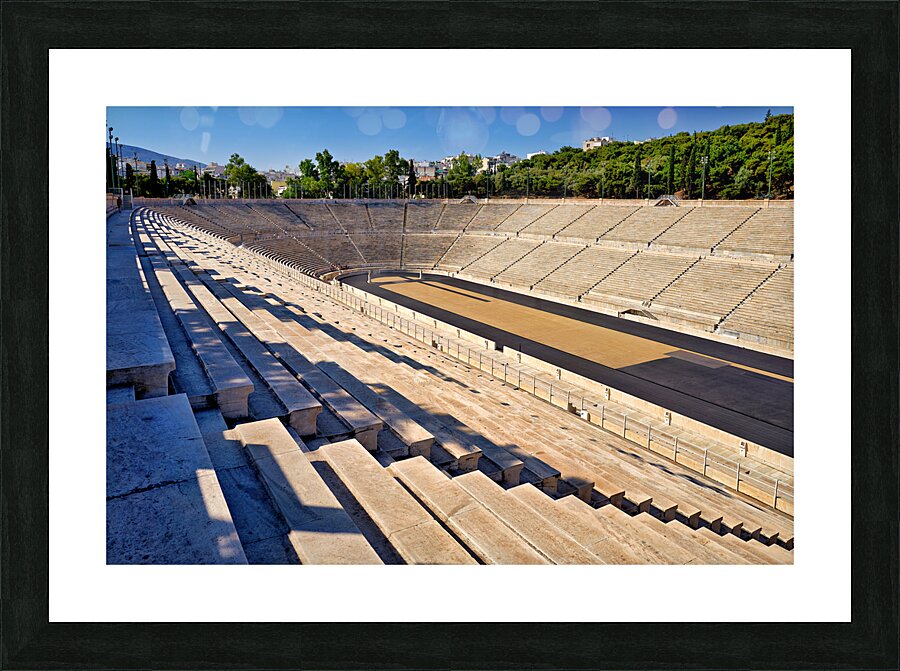 Athens Greece. Panoramic view of the entrance of the Acropolis Museum Picture Frame print