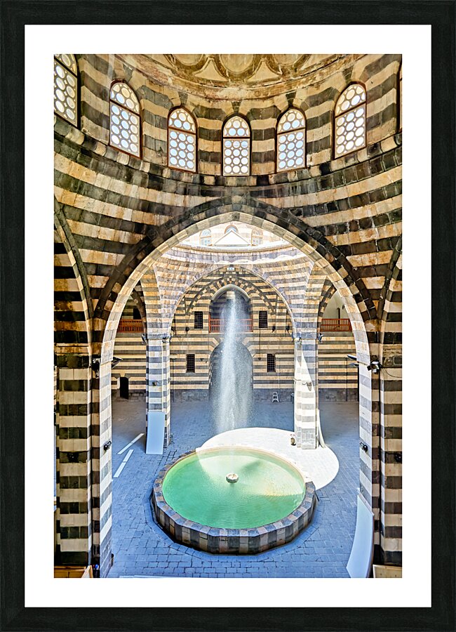 Syria. Khan Asad Pasha is the largest Caravanserai in the Old City of Damascus Picture Frame print