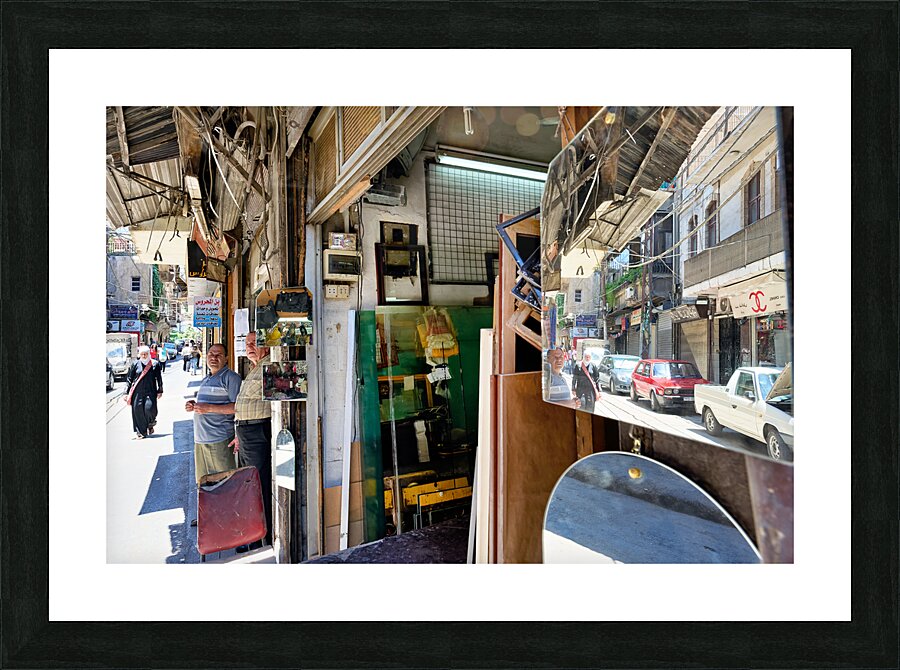 Syria. Damascus. A second hand shop Picture Frame print