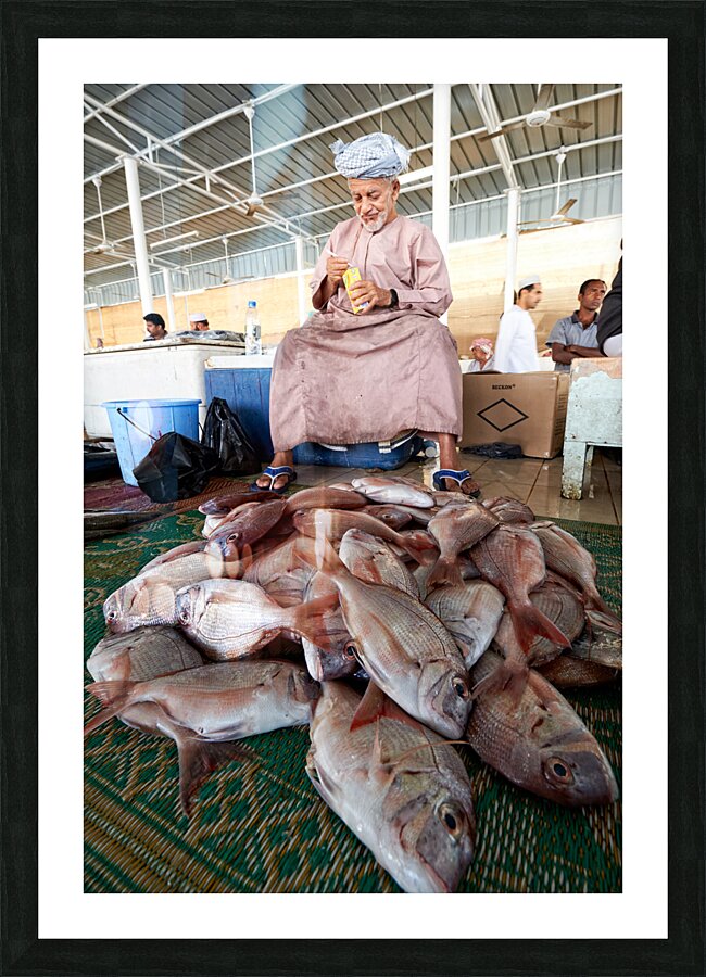 Oman. Muscat. The Fish Market Picture Frame print