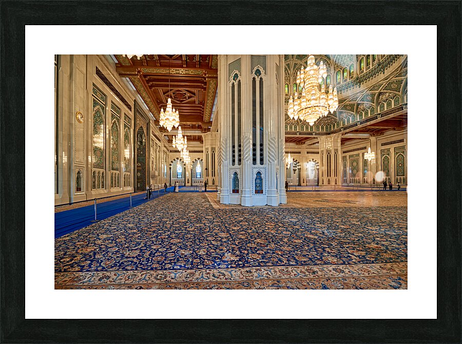 Oman. Muscat. Sultan Qaboos Grand Mosque Picture Frame print