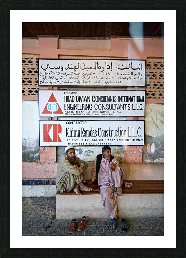 Oman. Muscat. Portrait of omani men Picture Frame print