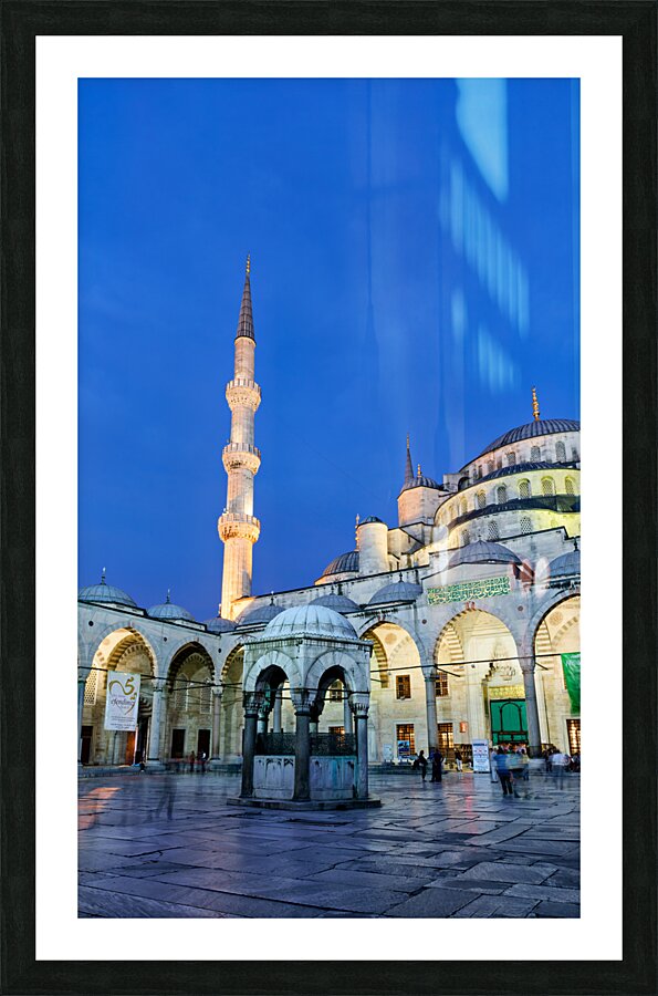 Istanbul Turkey. The Blue Mosque at sunset Picture Frame print