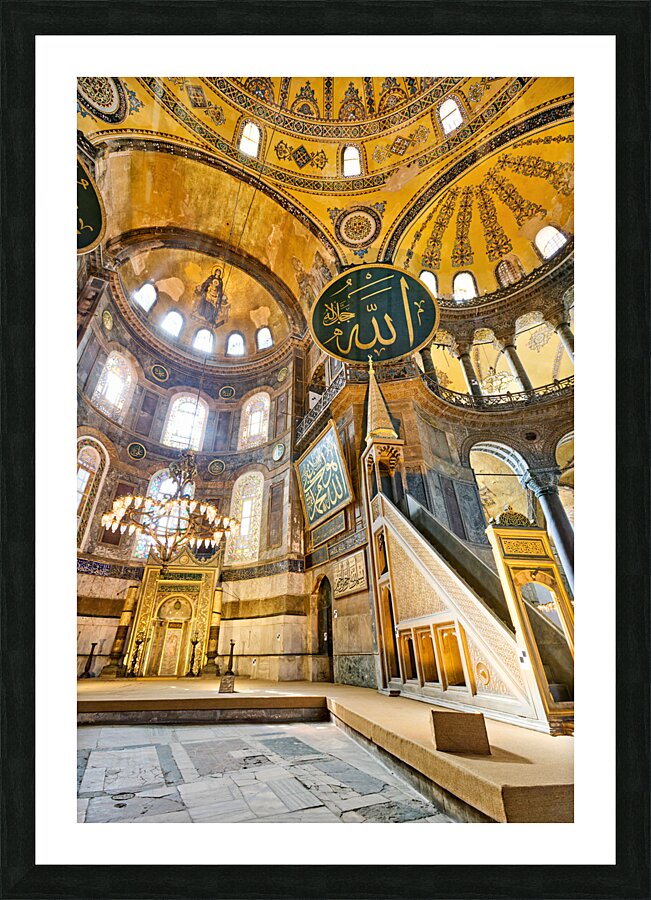 Istanbul Turkey. Hagia Sophia Grand Mosque Picture Frame print