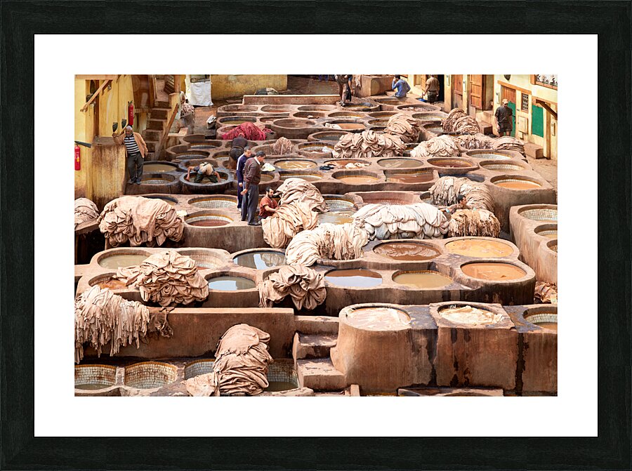 Morocco Fez. Chouara Tannery Picture Frame print