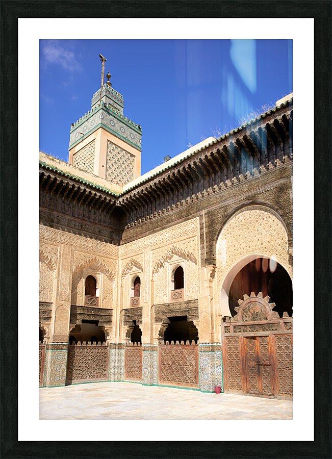 Morocco Fez. Bou Inania Madrasa Picture Frame print