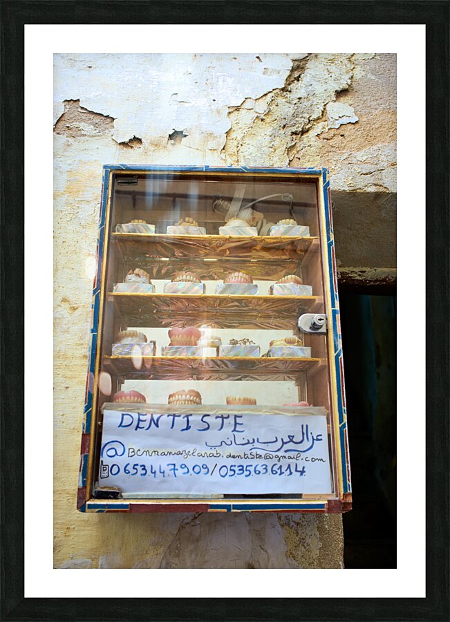 Morocco Fez. Dentures of a dentists office Picture Frame print