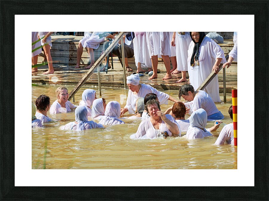 Jordan. Jordan river. Baptism site. The place where Jesus was baptized Picture Frame print