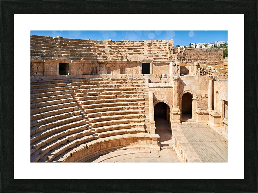 Jordan. The greco roman city of Gerasa Jerash. The theatre Picture Frame print