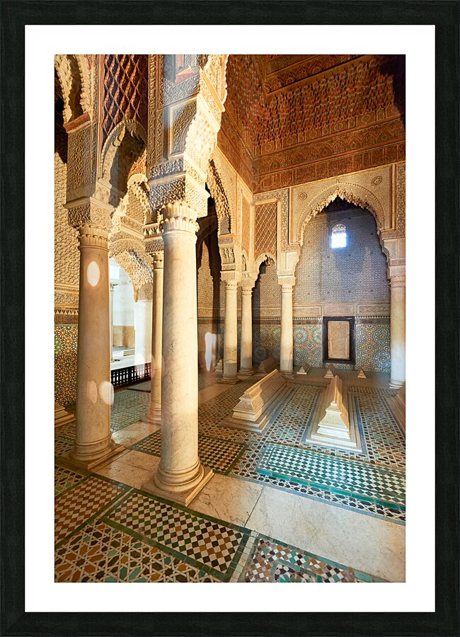 Morocco Marrakesh. Saadian tombs. Royal necropolis Picture Frame print