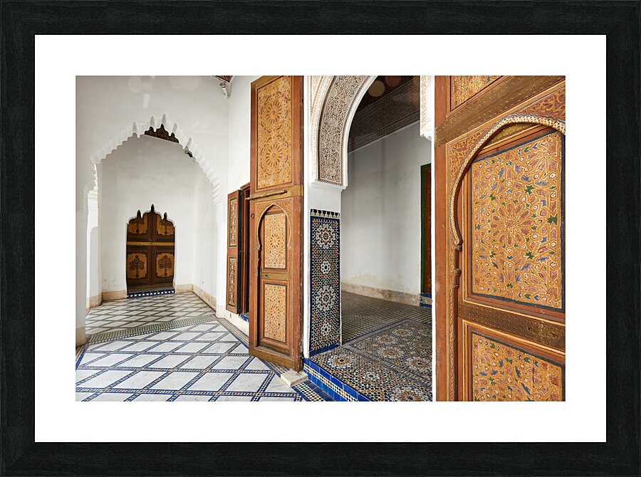 Morocco Marrakesh. The Bahia Palace Picture Frame print