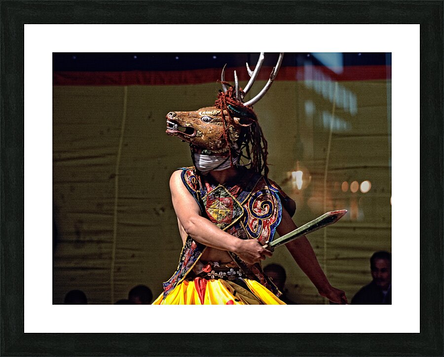 BHUTAN. Festivals in Bumthang Valley Picture Frame print