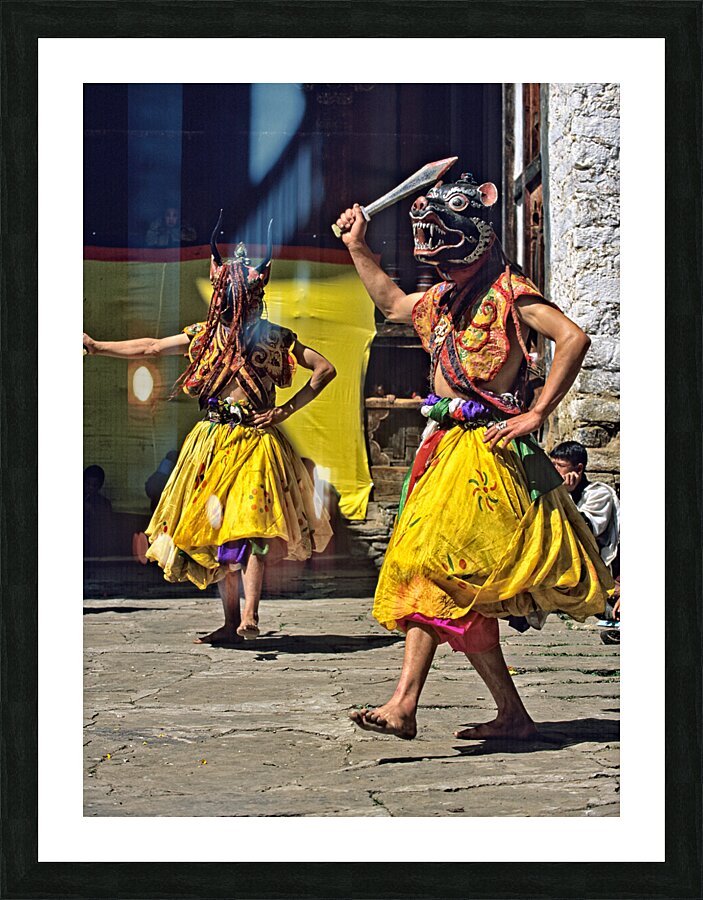 BHUTAN. Festivals in Bumthang Valley Picture Frame print