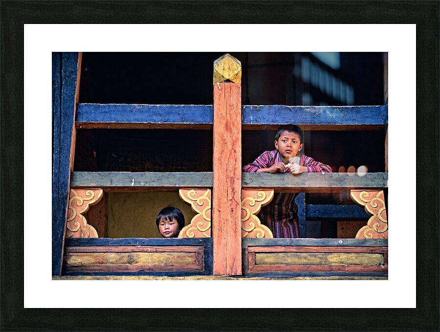 BHUTAN. Bumthang Valley Picture Frame print