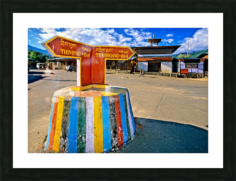 BHUTAN. Bumthang Valley Picture Frame print