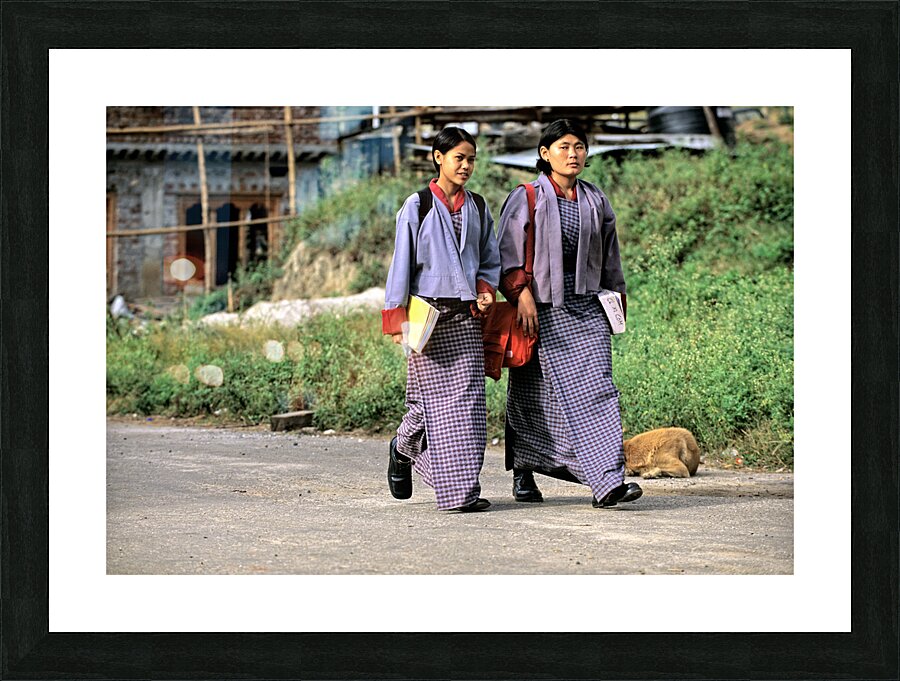BHUTAN. Punakha Valley Picture Frame print